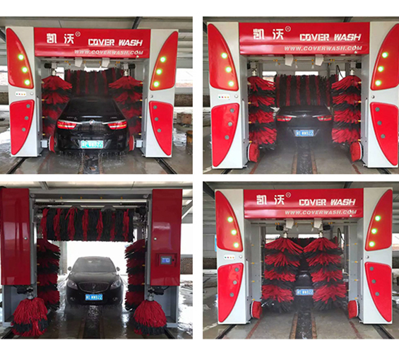 中國北方地區(qū)安裝新款凱沃電腦7刷龍門洗車機