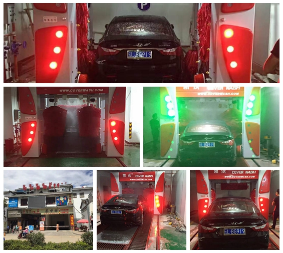 中國云南大理白族鶴慶百貨停車場安裝凱沃歐標(biāo)龍門7刷電腦洗車機