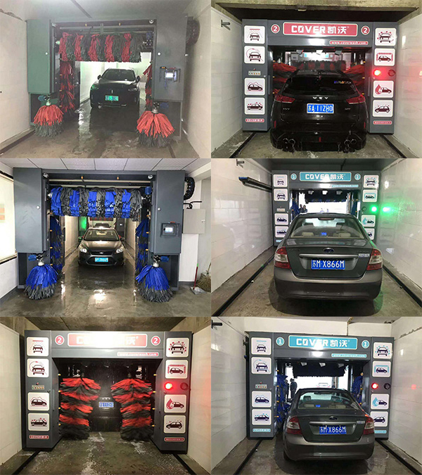 中國江蘇省南京金橋：中化加油站?安裝2臺凱沃龍門洗車機(jī)調(diào)試完畢
