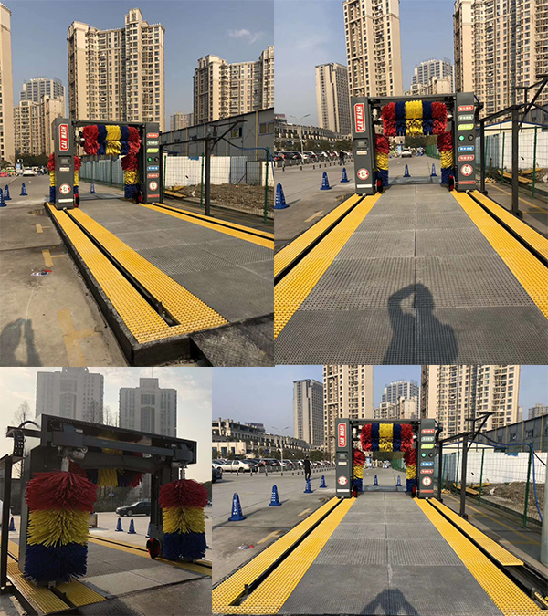 上海無人值守洗車設備調試中………